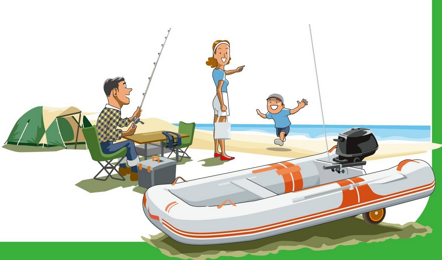 Inflatable Boats Clipart
